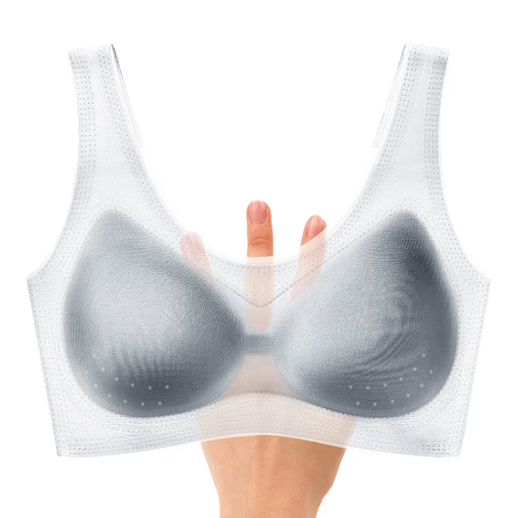 Pack of 2 - Comfortable High Quality Seamless Traceless One-piece Laser Cut Wireless Comfy Ice Silk Ultra Thin - B2-UG-BRA-039