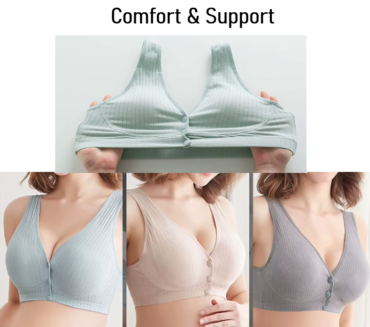 PACK of 2 - Comfortable Cotton Wireless Front Closure Gather & Push-Up Bra - B2-UG-BRA-040