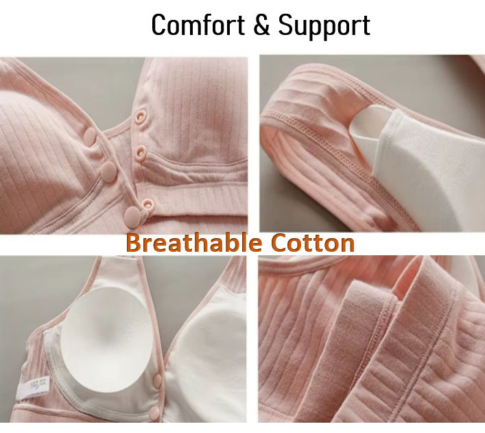 PACK of 2 - Comfortable Cotton Wireless Front Closure Gather & Push-Up Bra - B2-UG-BRA-040