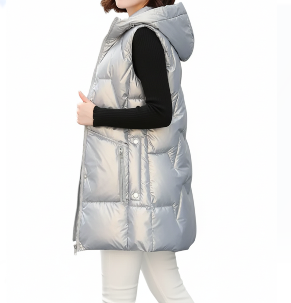 Women's Stylist Hooded Padded Warm Vest JACKET-JKT-34Z