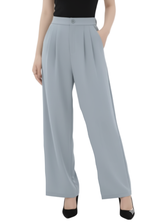 Drape Loose Casual Wide Leg Straight Suit Pants - PANTS-DP-06