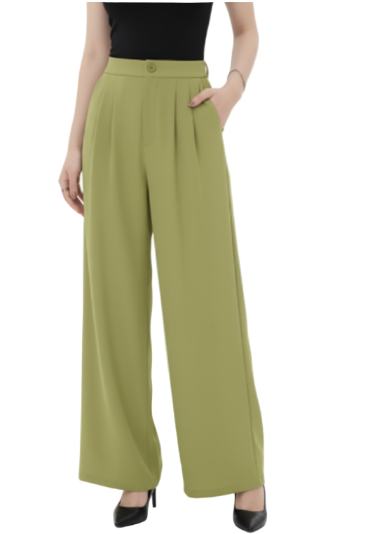 Drape Loose Casual Wide Leg Straight Suit Pants - PANTS-DP-06