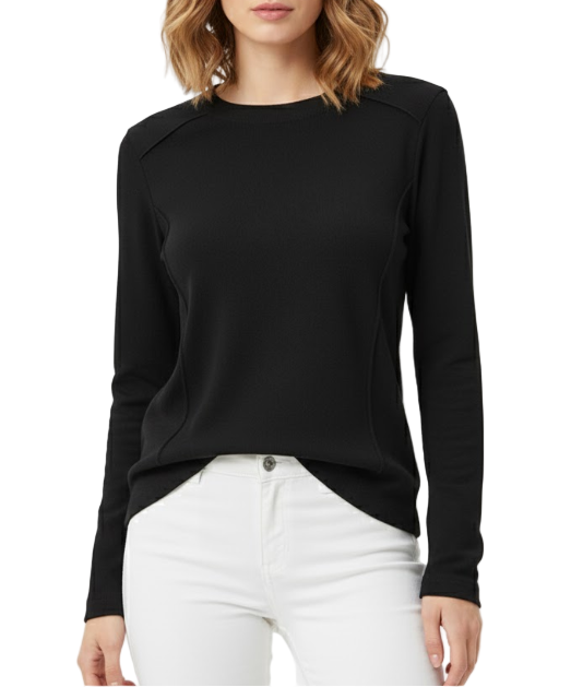 Timeless Classy Round Neck Long Sleeve Knitted Top for Women -SM8-TOP-104