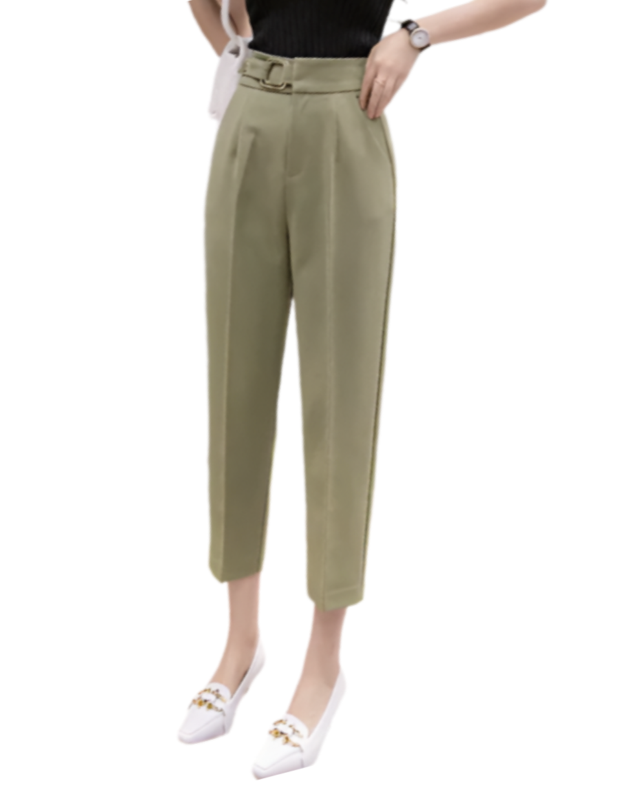 Women’s Cropped High Waist Trousers Dress PANTS-DP-13