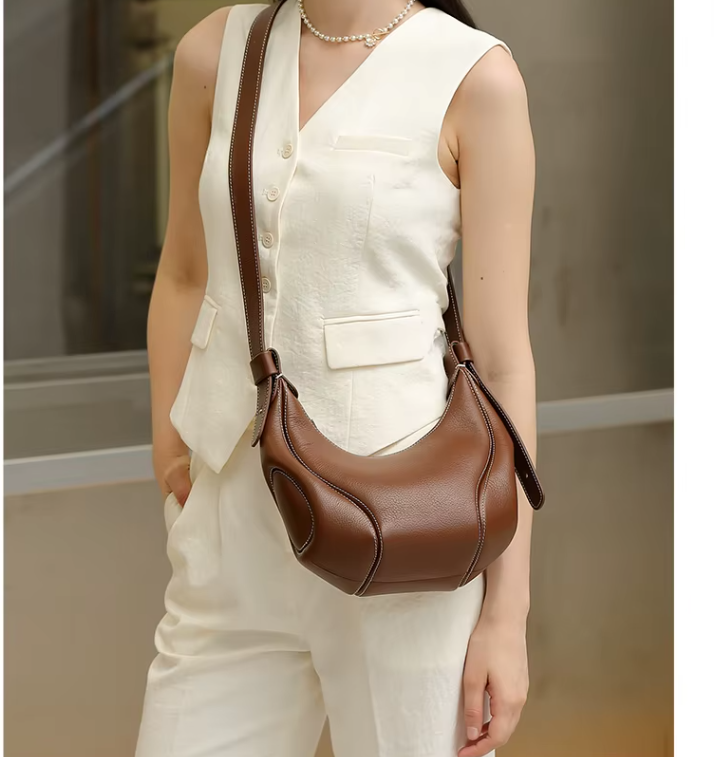 Trendy Luxury Genuine Leather Designer Underarm Handbags Shoulder Bag - B10-BAG-23