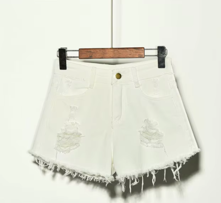 Trendy & Timeless Ripped Frayed Denim Shorts for Women B1-SH-01