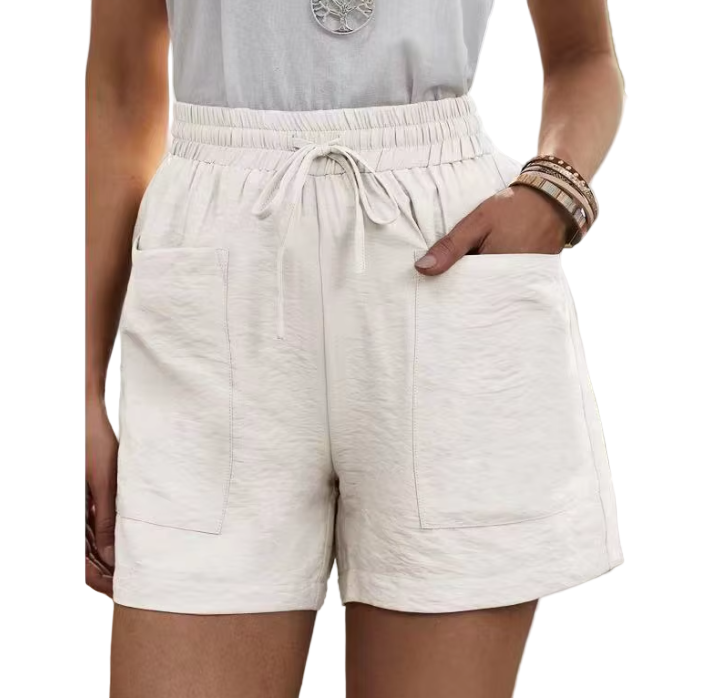 Trendy & Elegant Comfy Elastic Waist Pockets Soft Shorts for Women - B1-SH-15