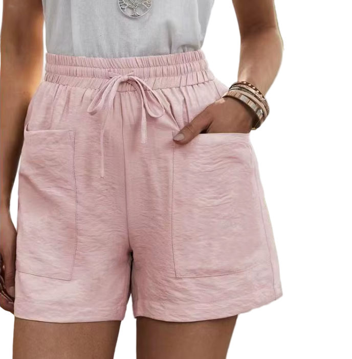 Trendy & Elegant Comfy Elastic Waist Pockets Soft Shorts for Women - B1-SH-15