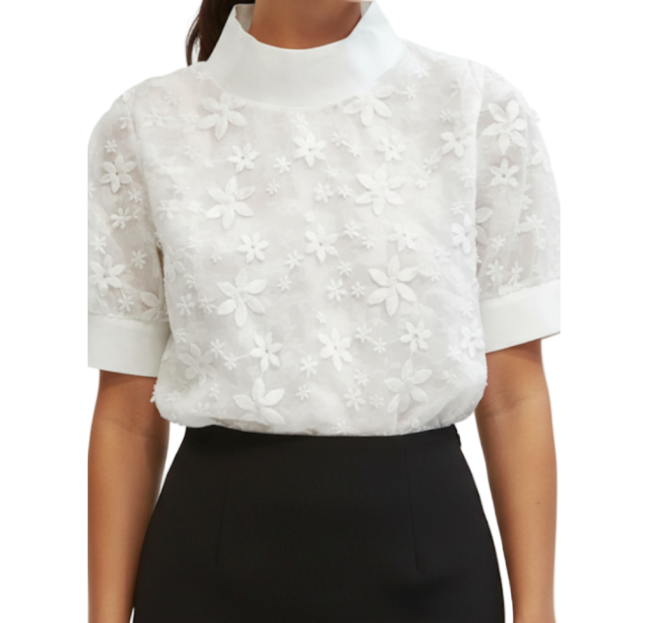 Trendy & Elegant Embroidered Cotton Tunic Shirt - SM8-TOP-08