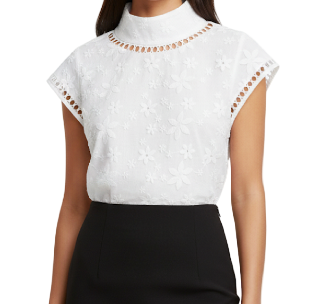 Trendy & Elegant Embroidered Cotton Tunic Shirt - SM8-TOP-08