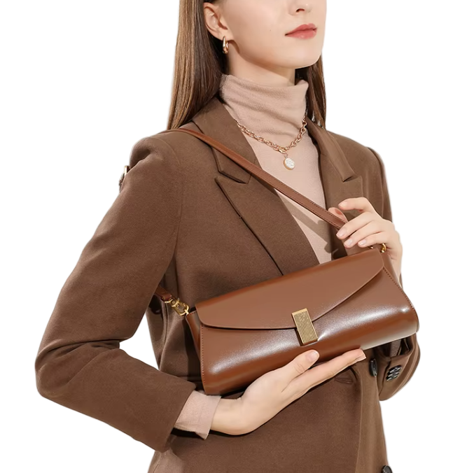 Trendy & Elegant Genuine Leather Designer Underarm Handbags Shoulder Bag - B10-BAG-36
