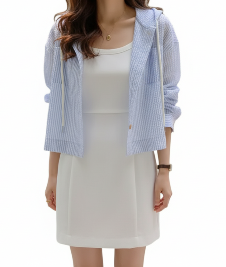Trendy & Elegant Hooded Women's Shirt - B6-TOP-B703