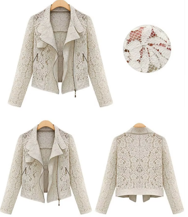 Trendy & Elegant Long Sleeve Lace Versatile Outerwear Jacket Tops for Women - SM-9 - JKT -22