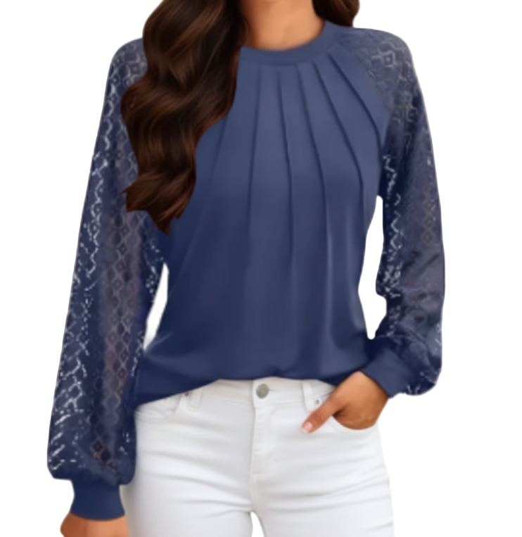 Trendy & Elegant Long Sleeve O neck Blouse for Women TOP- B1-BL-231