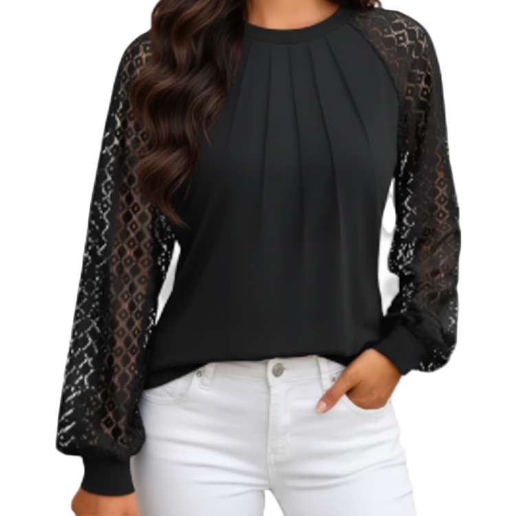 Trendy & Elegant Long Sleeve O neck Blouse for Women TOP- B1-BL-231