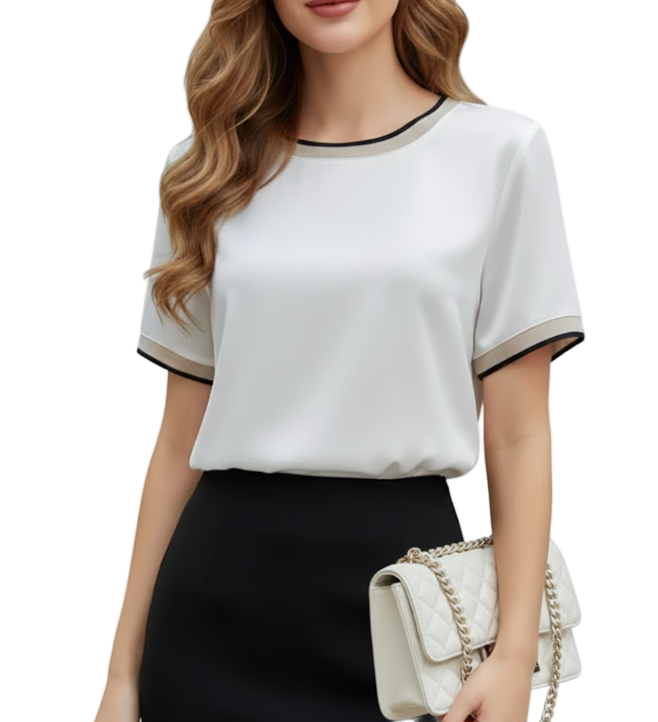 Trendy & Stylist Silk Women's Pullover T-shirts - SM-9 - TOP -16