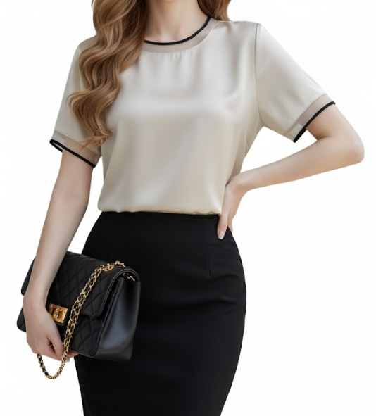 Trendy & Stylist Silk Women's Pullover T-shirts - SM-9 - TOP -16