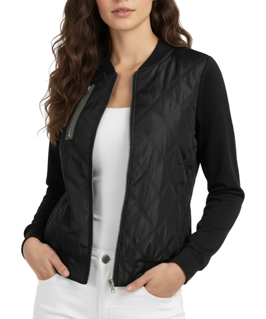 Trendy & Timeless Dimond Quilted Bomber Jacket for Women - SM8-JKT-75