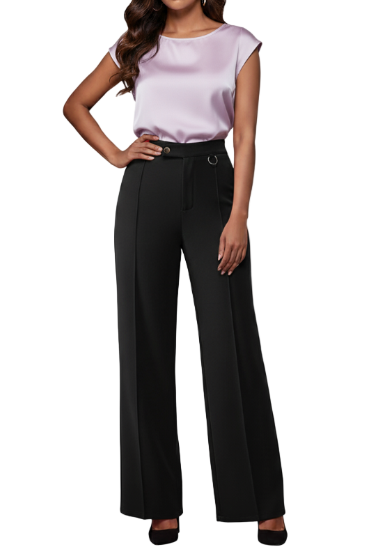 Trendy & Timeless Straight Wide Legs Trouser Pants for Women - PANTS-DP-04