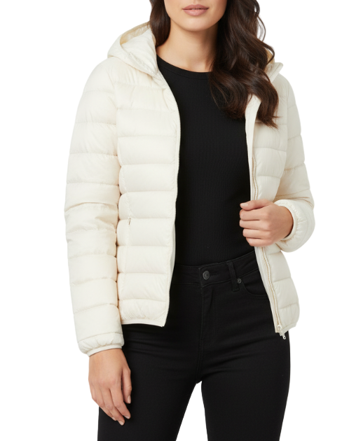 Trendy & Timeless Light Weight Comfy White Duck Down Jacket for Women - SM8-JKT-86