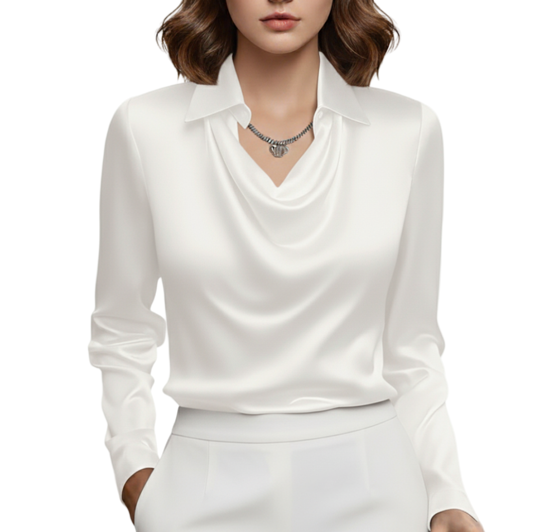 Trendy & Elegant Silk Satin Full Sleeve Blouse for Women -B2-T0P-50