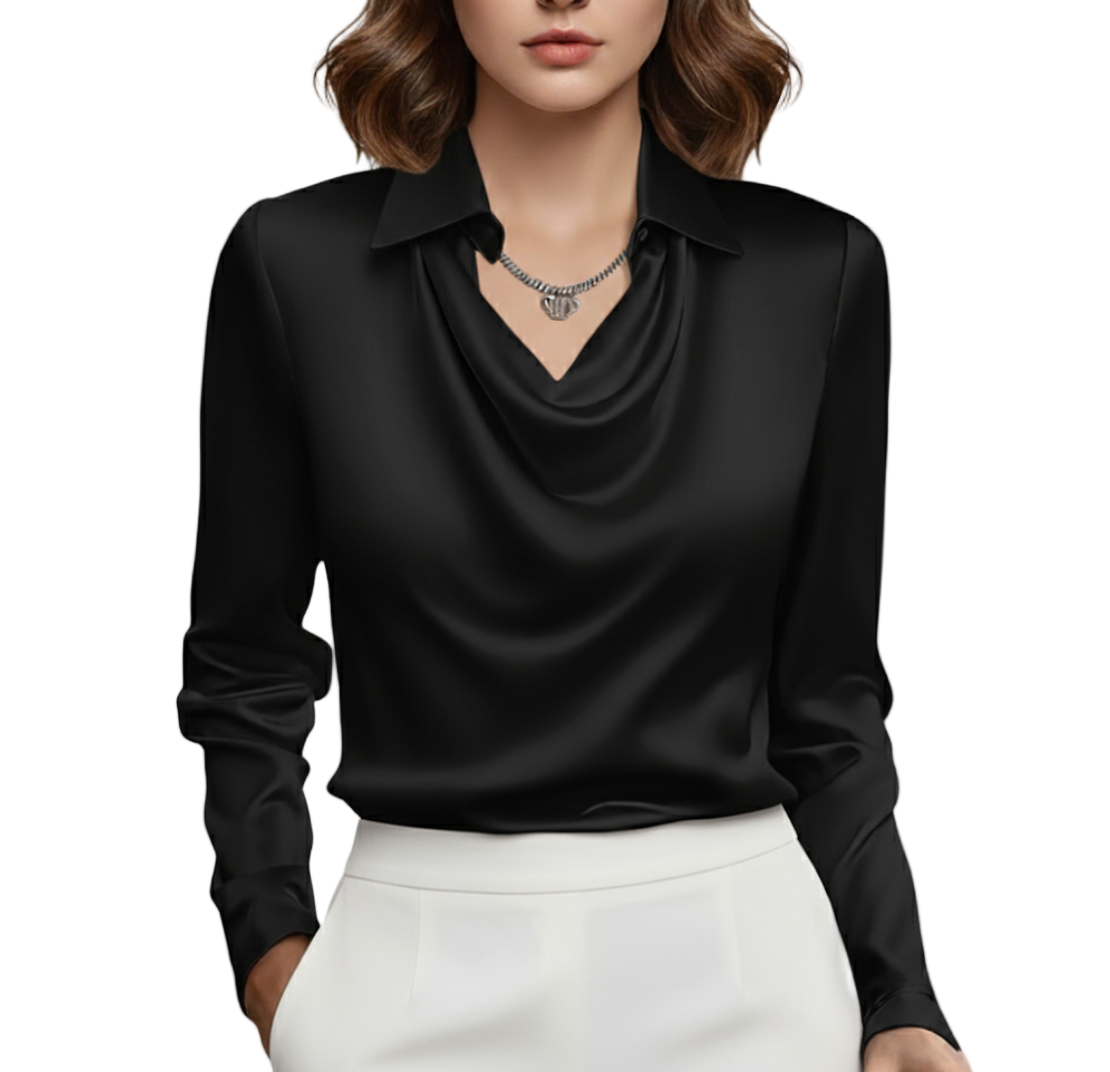 Trendy & Elegant Silk Satin Full Sleeve Blouse for Women -B2-T0P-50