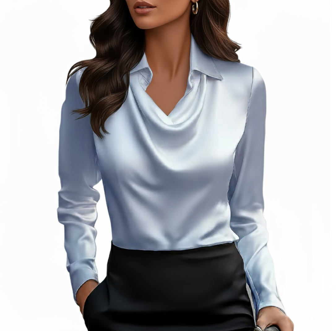 Trendy & Elegant Silk Satin Full Sleeve Blouse for Women -B2-T0P-50