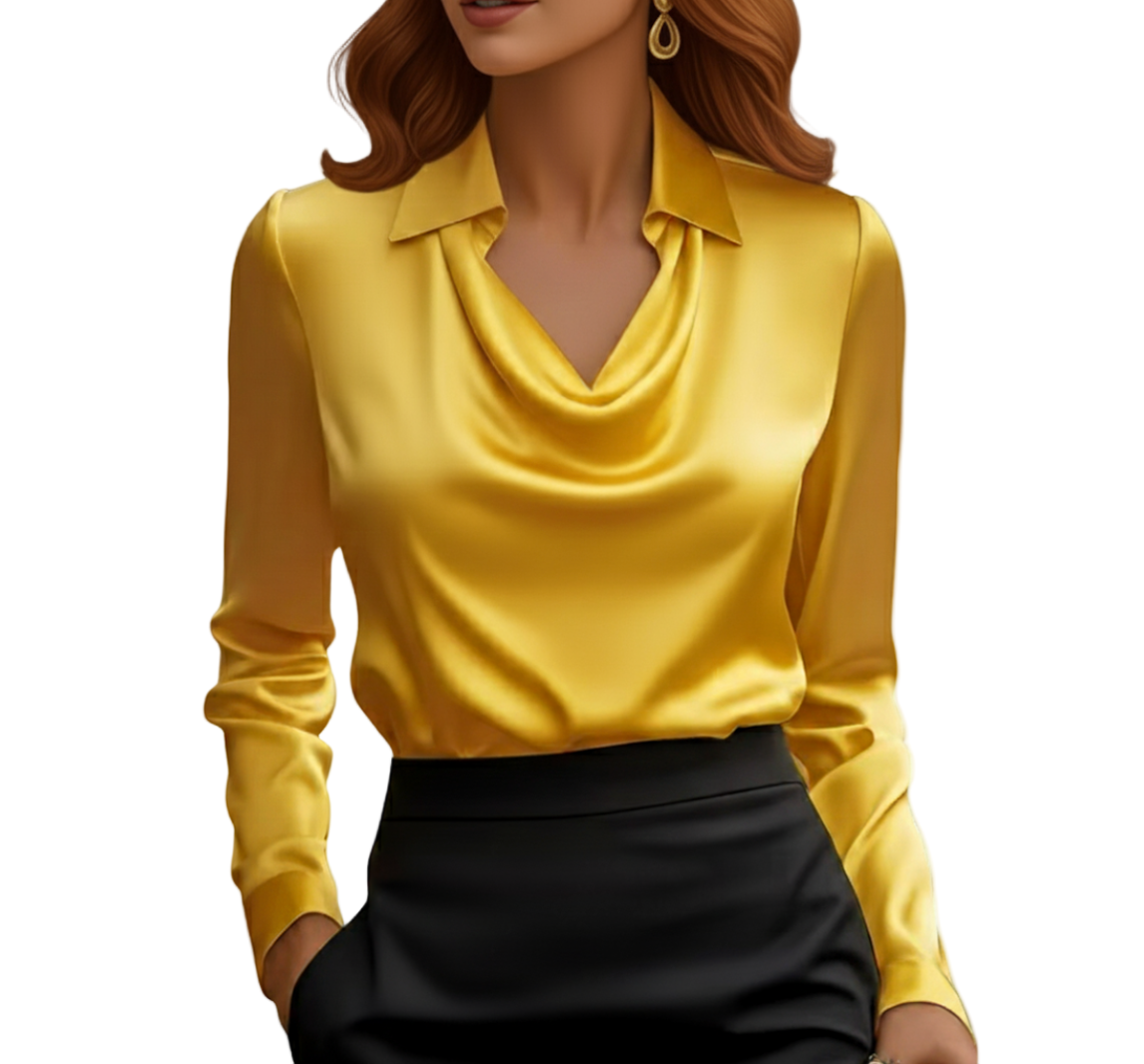 Trendy & Elegant Silk Satin Full Sleeve Blouse for Women -B2-T0P-50