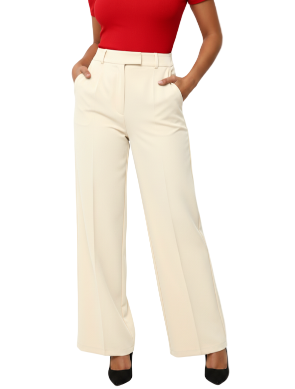 Trendy & Timeless Straight Wide Legs Trouser Pants for Women - PANTS-DP-01