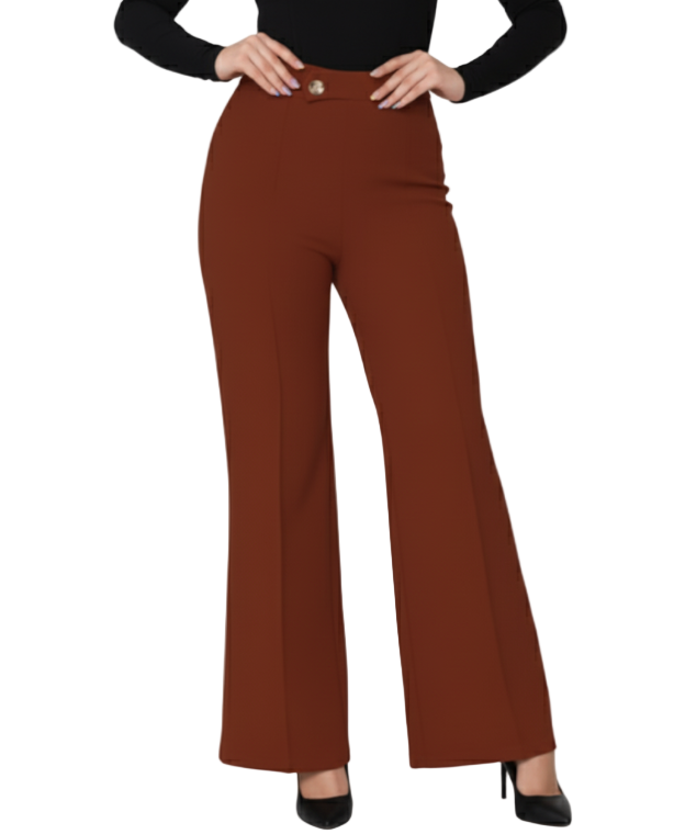Women's Classy Wide Leg High Waist Dress Pants - PANTS-DP-02