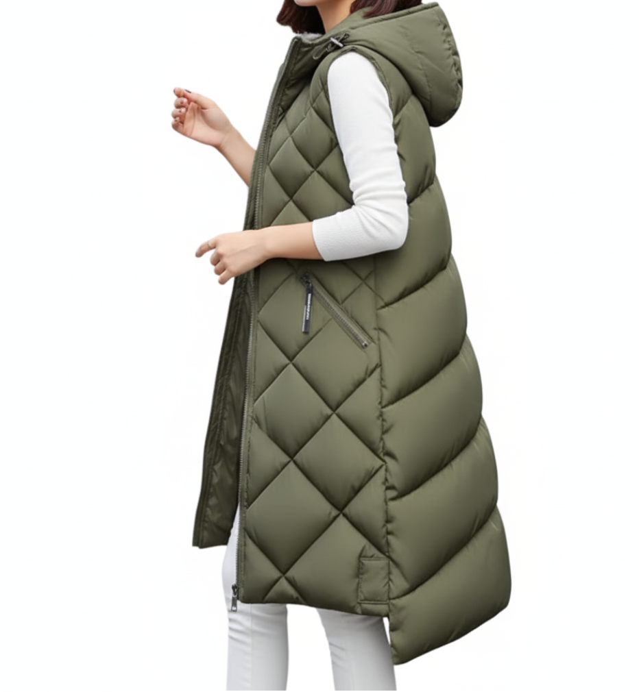 Women's Hooded Trendy & Timeless Sleeveless Long Vest JACKET-JKT-18