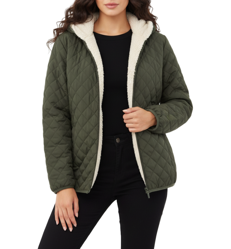 Women's Quilted Fleece-lined Lamb Velvet Cotton-Padded JACKET-JKT-11
