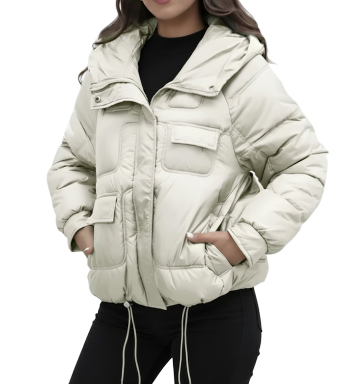 Women’s Trendy & Timeless Hooded Padded Windproof Pocket Quilted JACKET-JKT-15