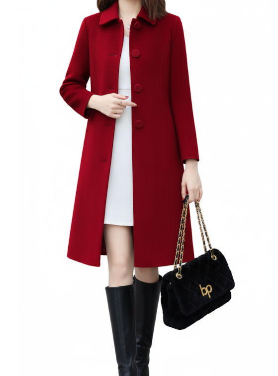 Women's Trendy & Timeless Winter Medium Length Woolen Coat JACKET-JKT-25