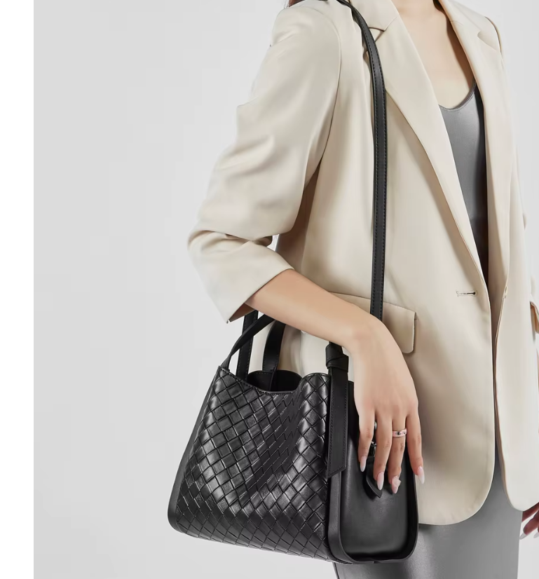 Trendy & Timeless Woven Luxury Genuine Leather Designer Handbags For Women - B10-BAG-04