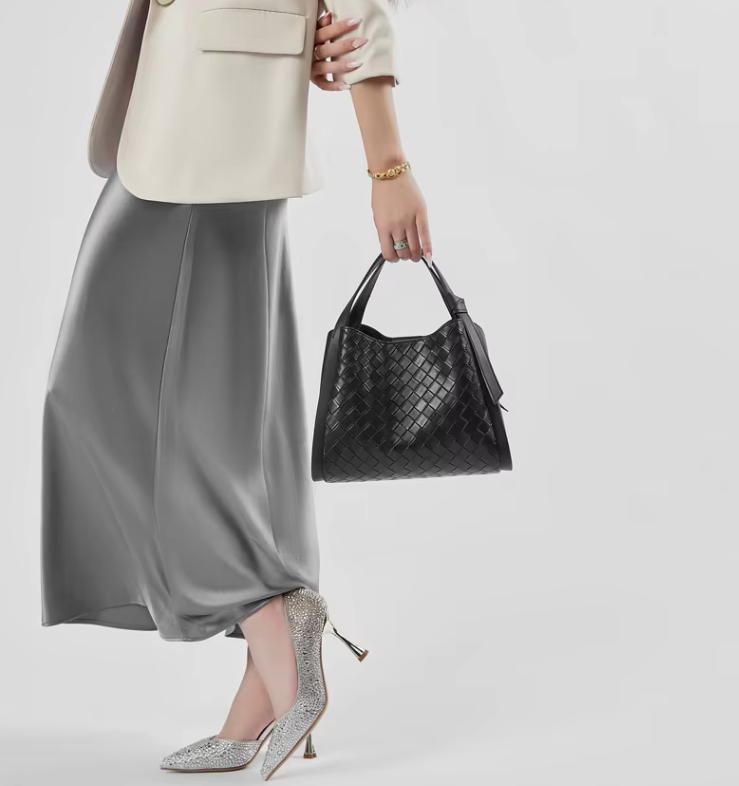 Trendy & Timeless Woven Luxury Genuine Leather Designer Handbags For Women - B10-BAG-04