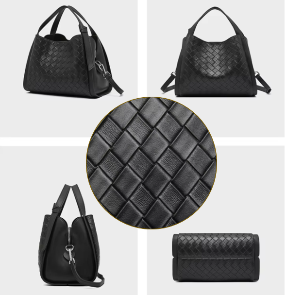 Trendy & Timeless Woven Luxury Genuine Leather Designer Handbags For Women - B10-BAG-04