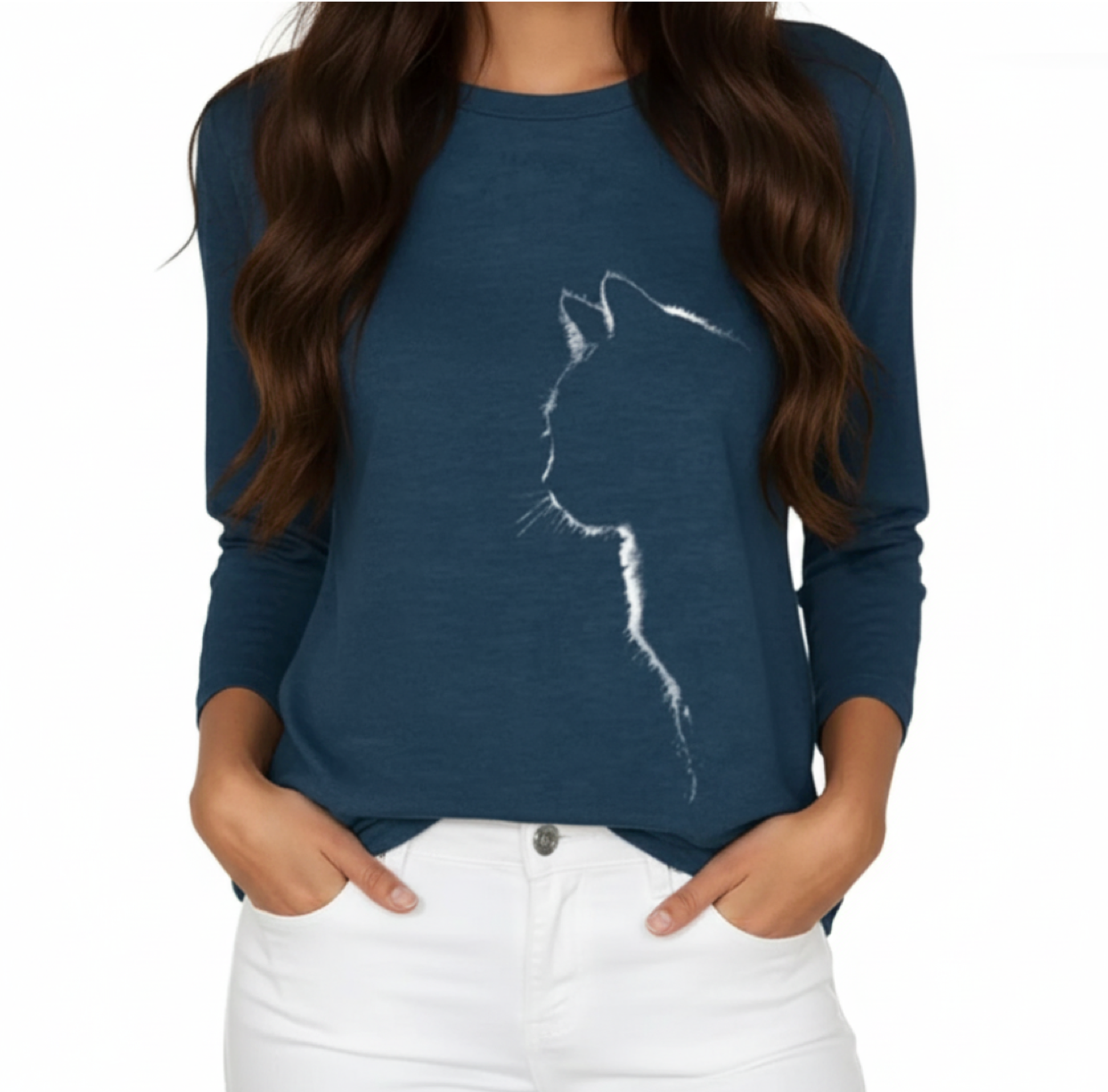 Casual Women's Tee Shirt - SM-9 - TOP -01