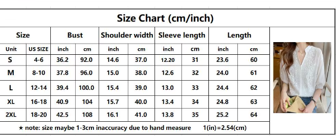 Classy Embroidered V-neck with Half Bubble Sleeve Top for Women – BL22
