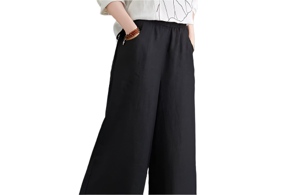 Women’s Trendy Summer Cotton Linen Loose Fit Trousers Pants JEANS-JP-17