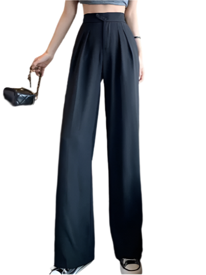 Women’s Wide High Waist Straight Leg Trousers PANTS- DP-09