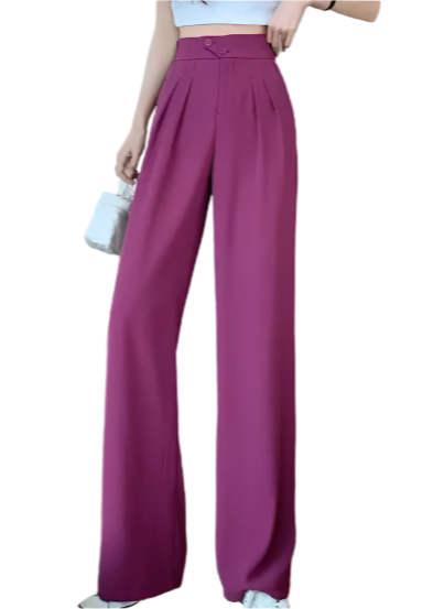 Women’s Wide High Waist Straight Leg Trousers PANTS- DP-09
