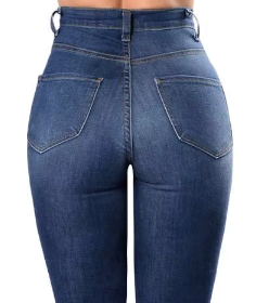 Women’s Skinny Ripped Distressed Mid Waist JEANS-JP-23