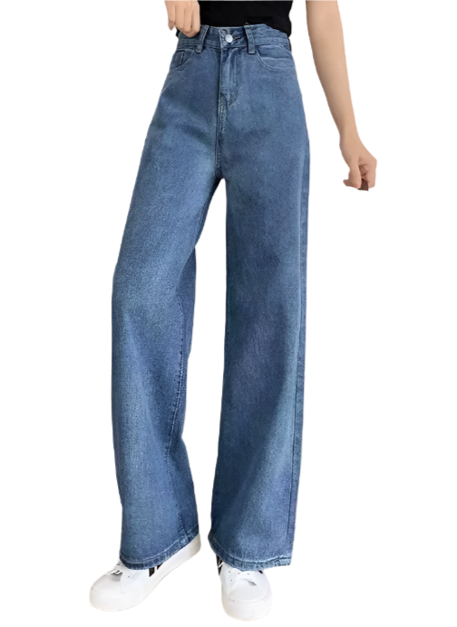 Women’s Timeless High Waist Trousers Straight Leg Denim JEANS-JP-02
