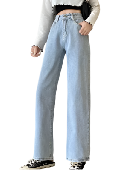 Women’s Timeless High Waist Trousers Straight Leg Denim JEANS-JP-02