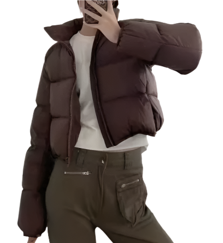 Women’s Trendy Winter Quilted Padded Stand Collar Short Puffer JACKET - JKT-02