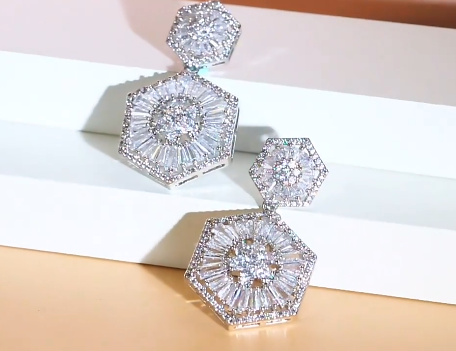 Cubic Zirconia Earrings for Women - CZ-Earring- ER - 175