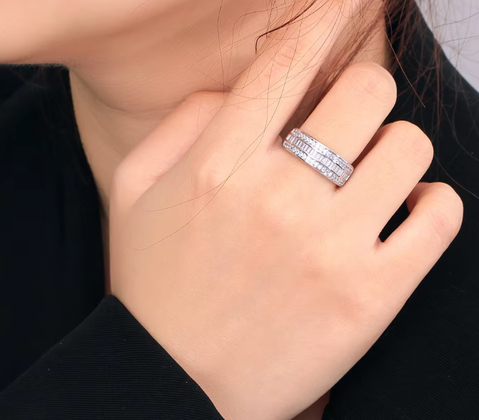 Elegant Stacked Cubic Zirconia Stone CZ Eternity Rings for Women RING - RG-13