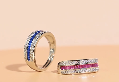 Elegant Stacked Cubic Zirconia Stone CZ Eternity Rings for Women RING - RG-13