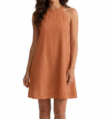 Embroidered Sleeveless Round-neck Midi Dress for Women – BL31